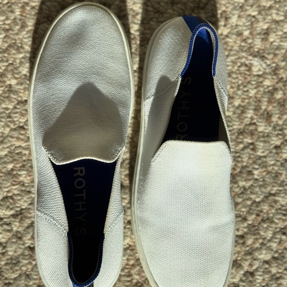 Rothy\'s The Original Slip On Sneaker Womens Size 7.5 White Casual Knit Shoes main image 4